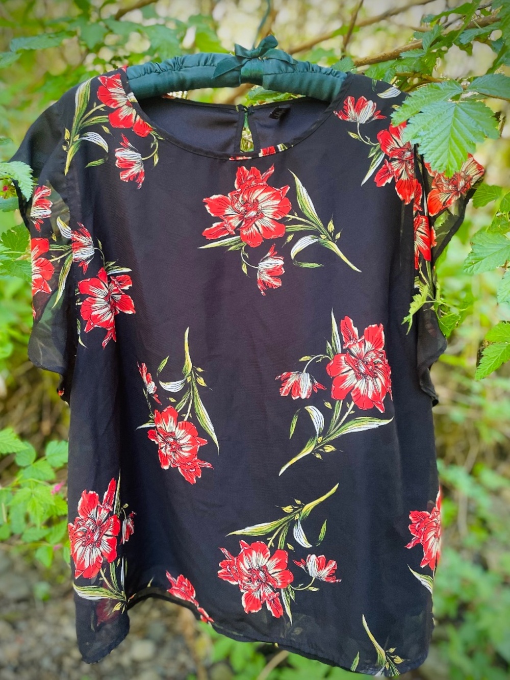 MASSINI | XL | Floral Botanical Lightweight Blouse